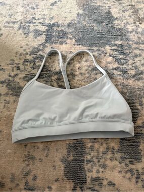 lululemon athletica Light Gray Strappy Sports Bralette